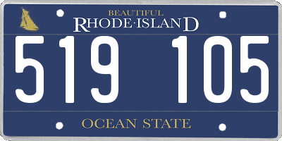 RI license plate 519105