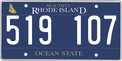 RI license plate 519107
