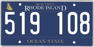 RI license plate 519108