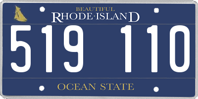 RI license plate 519110