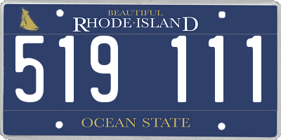 RI license plate 519111