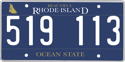RI license plate 519113