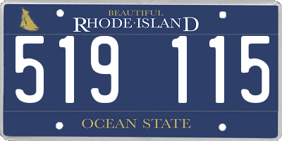 RI license plate 519115
