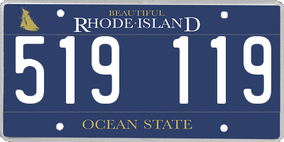 RI license plate 519119
