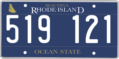 RI license plate 519121