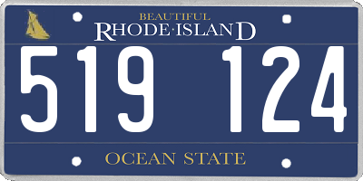 RI license plate 519124