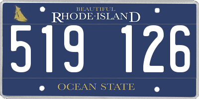 RI license plate 519126