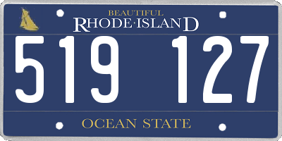 RI license plate 519127
