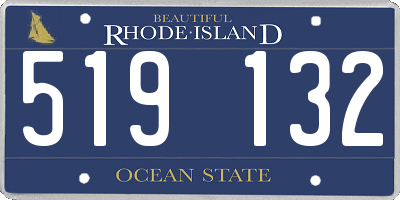RI license plate 519132