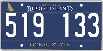 RI license plate 519133