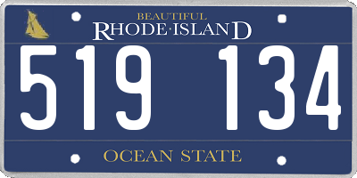 RI license plate 519134