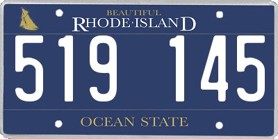 RI license plate 519145