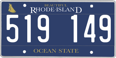 RI license plate 519149