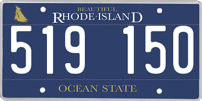 RI license plate 519150