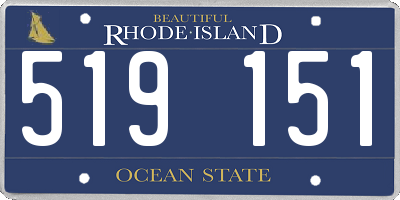 RI license plate 519151