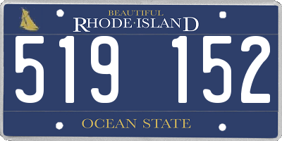 RI license plate 519152