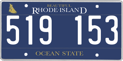 RI license plate 519153