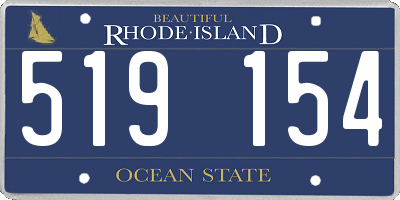 RI license plate 519154