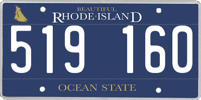 RI license plate 519160