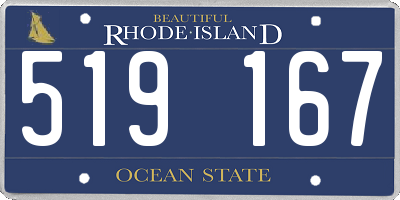 RI license plate 519167