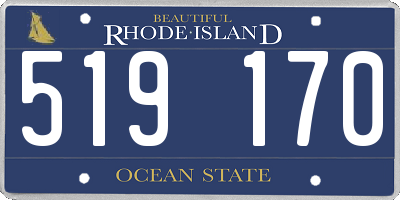 RI license plate 519170