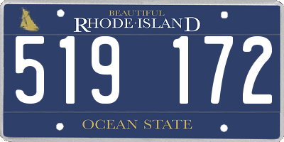 RI license plate 519172