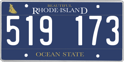RI license plate 519173