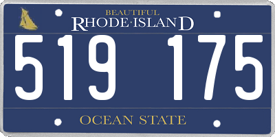 RI license plate 519175