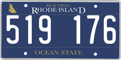 RI license plate 519176