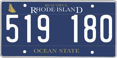 RI license plate 519180