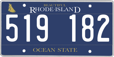 RI license plate 519182