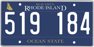 RI license plate 519184