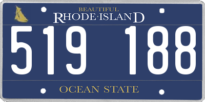 RI license plate 519188