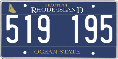 RI license plate 519195