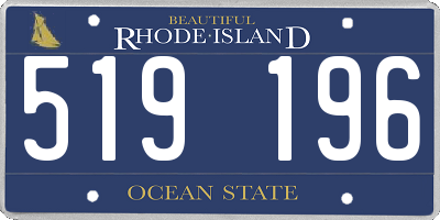 RI license plate 519196