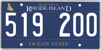 RI license plate 519200