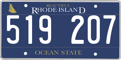 RI license plate 519207