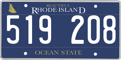 RI license plate 519208