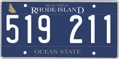 RI license plate 519211
