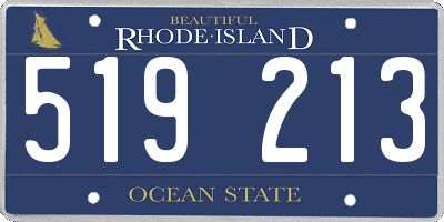 RI license plate 519213