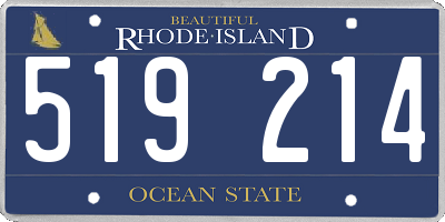 RI license plate 519214