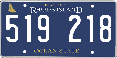 RI license plate 519218