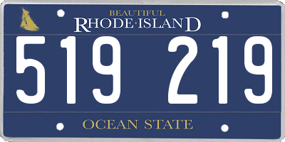 RI license plate 519219