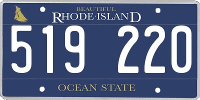 RI license plate 519220