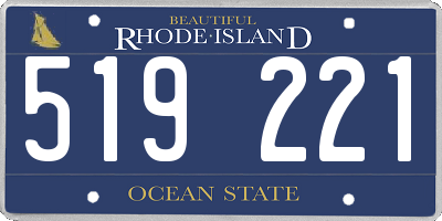 RI license plate 519221
