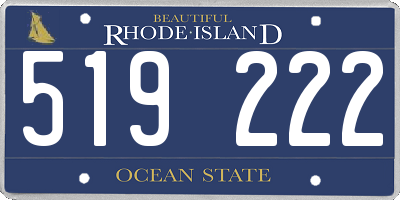 RI license plate 519222