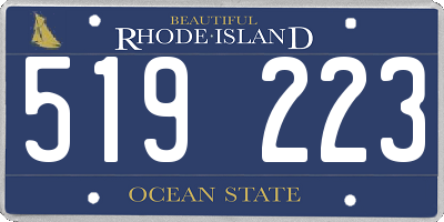 RI license plate 519223