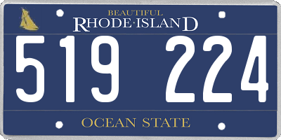 RI license plate 519224