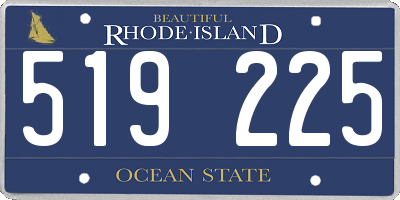 RI license plate 519225