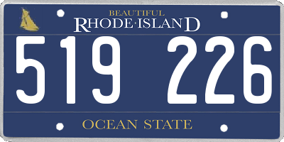 RI license plate 519226